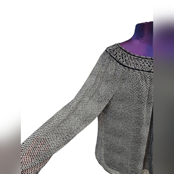 Coldwater Creek Snakeskin Print Chiffon Blouse Size 2X 20/22 Women's Plus‎ E2 - Picture 3 of 10